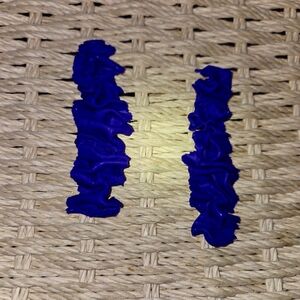 Vibrant Blue Ruffled Earrings